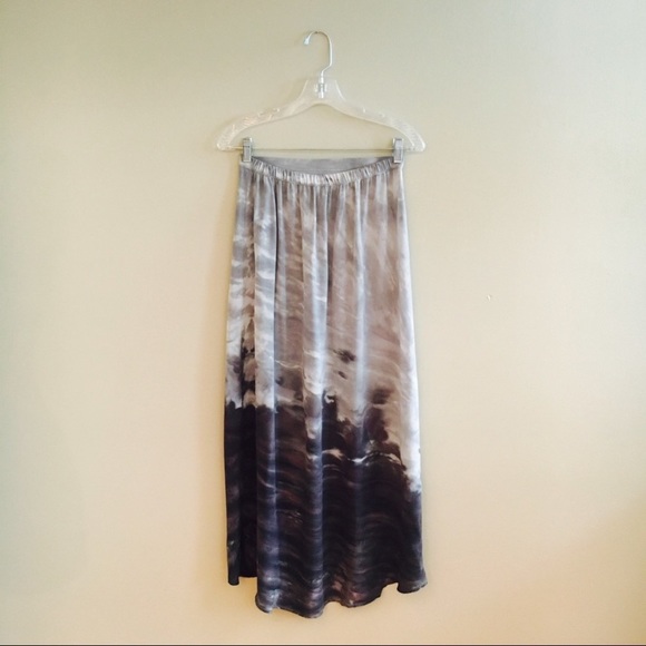 Helmut Lang Ombré Watercolor Silk Skirt - Picture 6 of 7